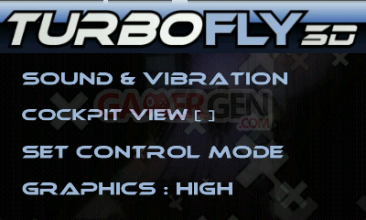 TurboFly 3D paramètres