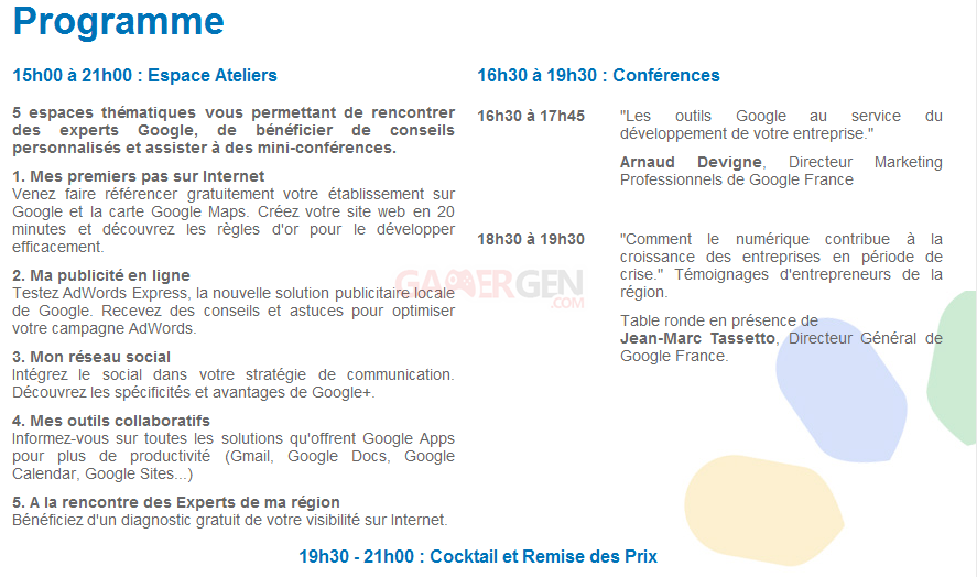 Google show programme