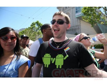 Google Android T-shirt Gay Pride